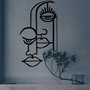 Wallity Rugiada Escultura de Pared de Metal Negra